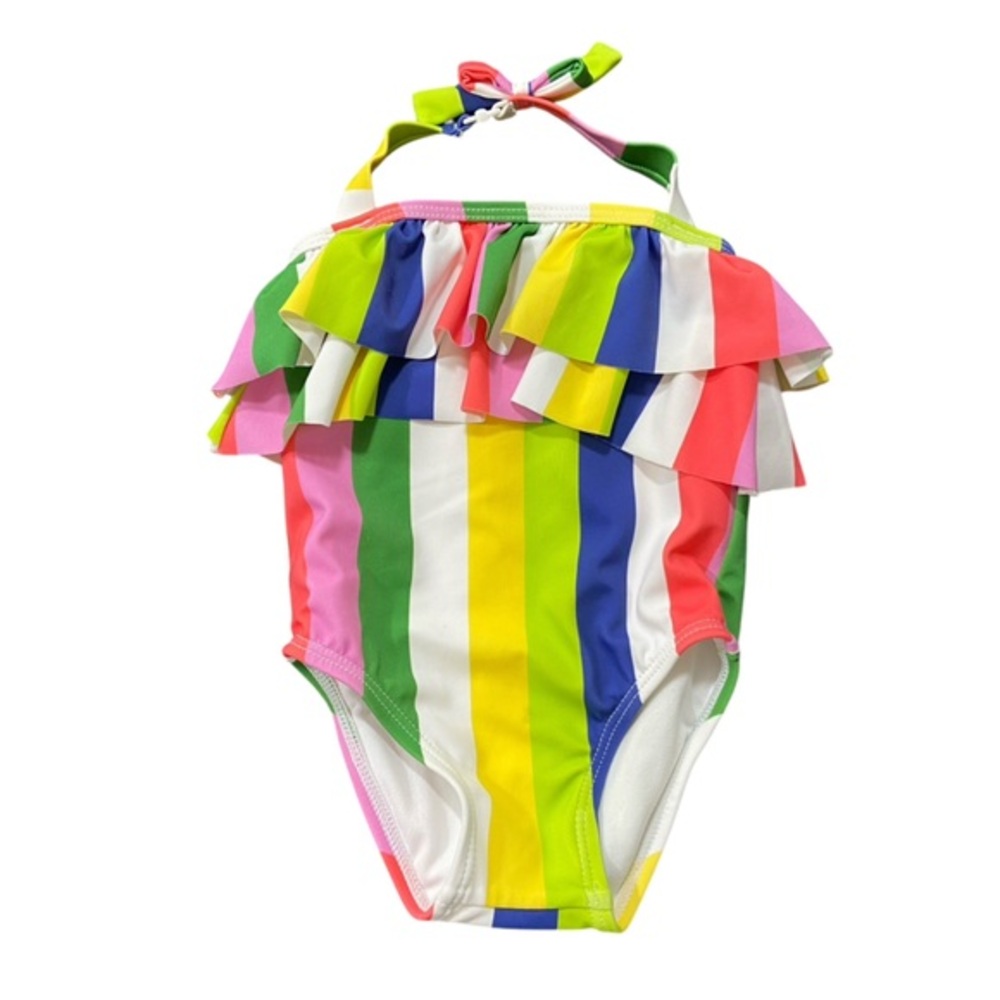 Janie and Jack Kaavia James Rainbow Striped Swimsuit 6-12m